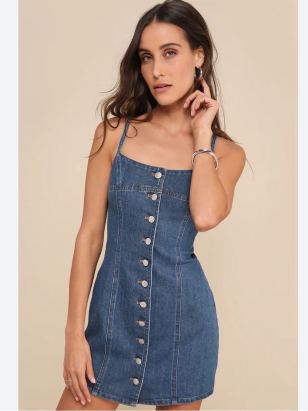 Medium Wash Denim Button From Mini